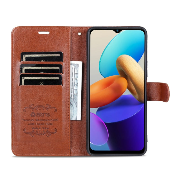 For vivo Y22/Y22s/Y35 4G AZNS Sheepskin Texture Flip Leather Phone Case