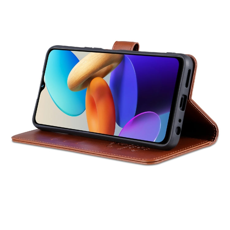 For vivo Y22/Y22s/Y35 4G AZNS Sheepskin Texture Flip Leather Phone Case