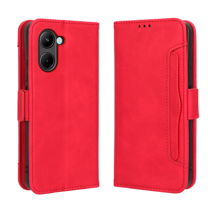 For Realme C33 4G Skin Feel Calf Texture Card Slots Leather Phone Case