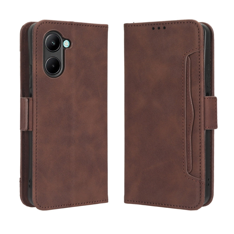 For Realme C33 4G Skin Feel Calf Texture Card Slots Leather Phone Case
