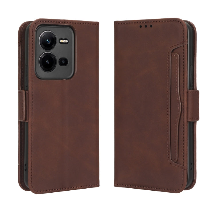 For vivo V25 5G / X80 Lite Skin Feel Calf Texture Card Slots Leather Phone Case