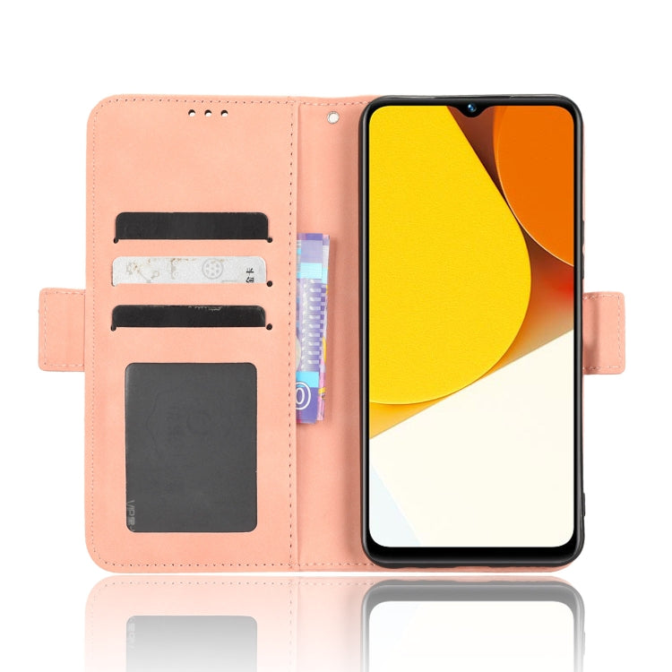 For vivo Y35 4G / Y22s 4G / Y22 4G 2022 Skin Feel Calf Texture Card Slots Leather Phone Case