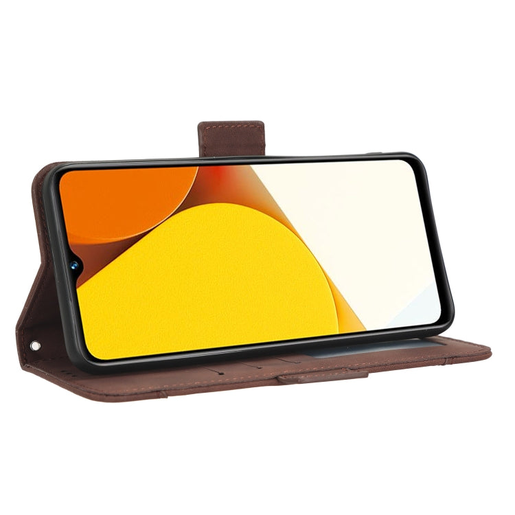 For vivo Y35 4G / Y22s 4G / Y22 4G 2022 Skin Feel Calf Texture Card Slots Leather Phone Case