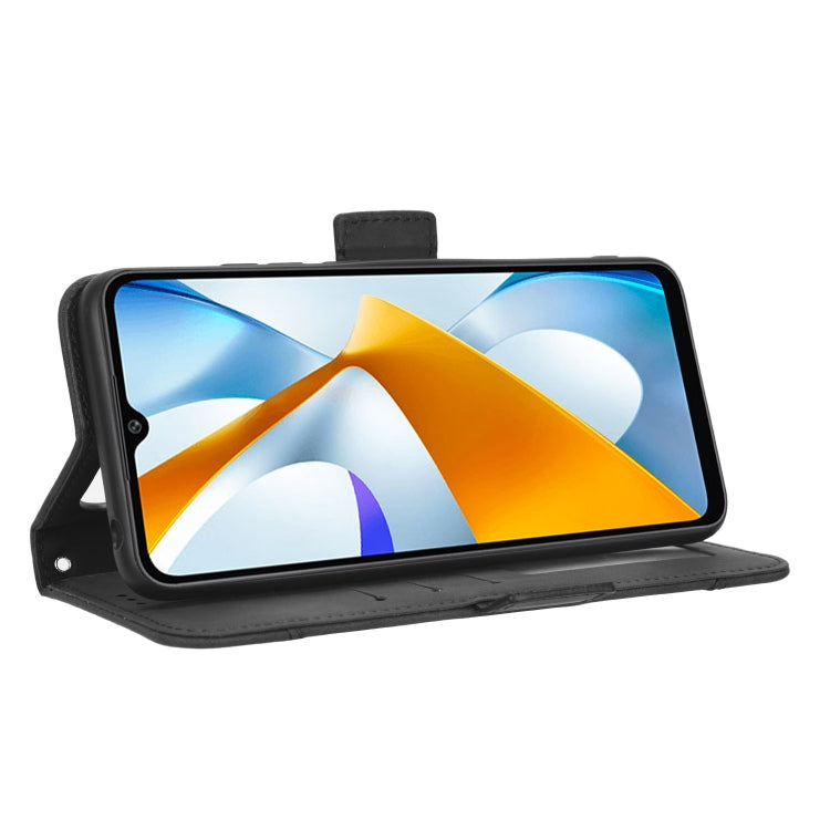 For Xiaomi Poco C40 Skin Feel Calf Texture Card Slots Leather Phone Case