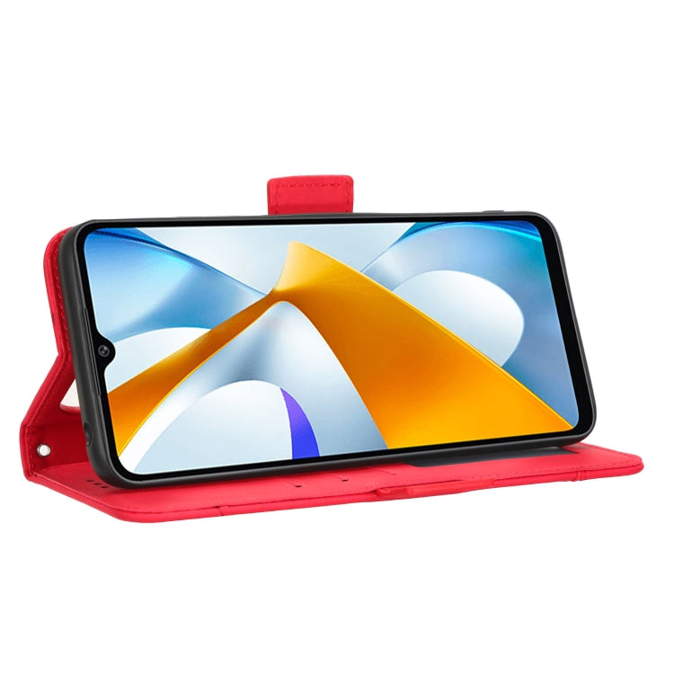 For Xiaomi Poco C40 Skin Feel Calf Texture Card Slots Leather Phone Case