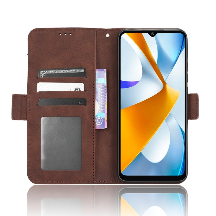 For Xiaomi Poco C40 Skin Feel Calf Texture Card Slots Leather Phone Case