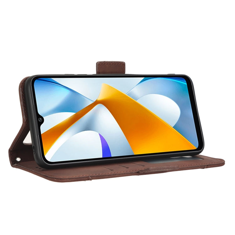 For Xiaomi Poco C40 Skin Feel Calf Texture Card Slots Leather Phone Case