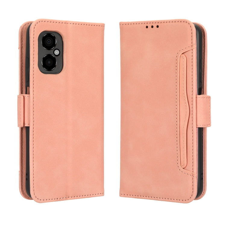 For Xiaomi Poco M4 5G Skin Feel Calf Texture Card Slots Leather Phone Case