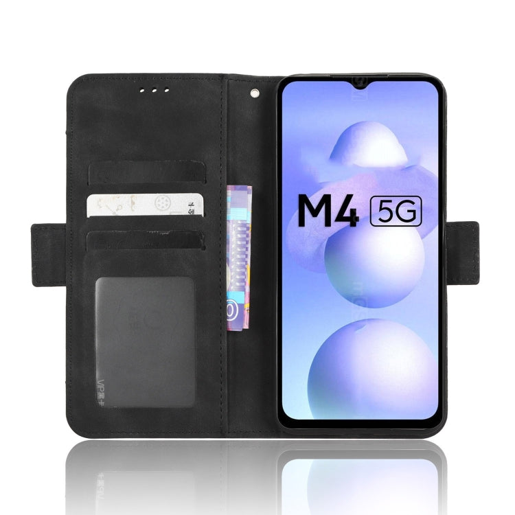 For Xiaomi Poco M4 5G Skin Feel Calf Texture Card Slots Leather Phone Case