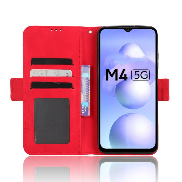 For Xiaomi Poco M4 5G Skin Feel Calf Texture Card Slots Leather Phone Case