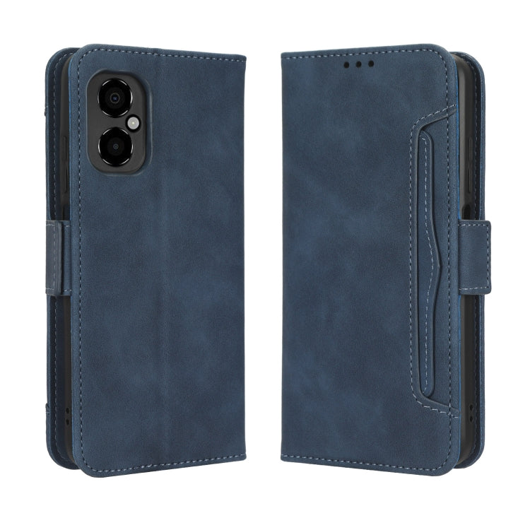 For Xiaomi Poco M4 5G Skin Feel Calf Texture Card Slots Leather Phone Case