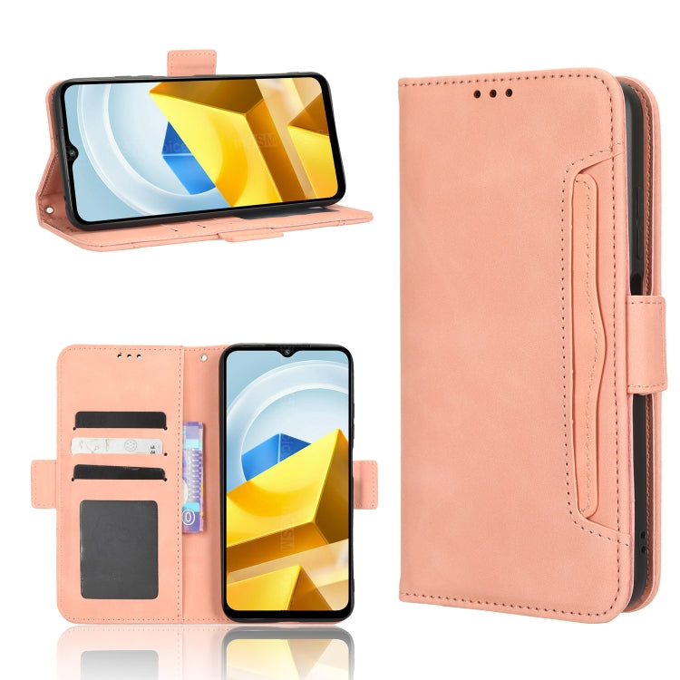 For Xiaomi Poco M5 Skin Feel Calf Texture Card Slots Leather Phone Case