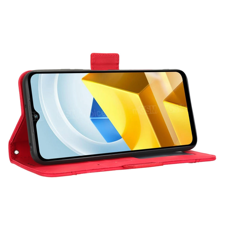 For Xiaomi Poco M5 Skin Feel Calf Texture Card Slots Leather Phone Case