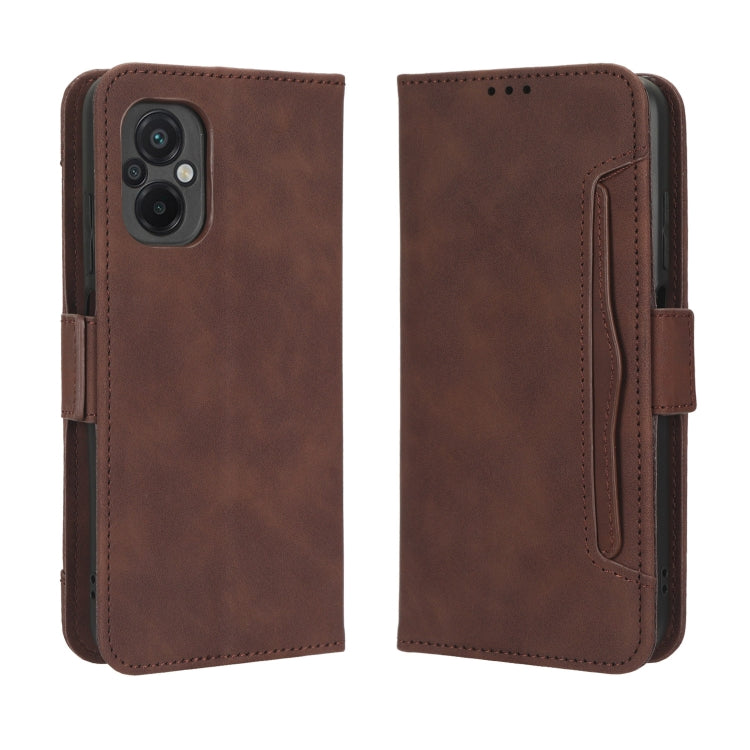 For Xiaomi Poco M5 Skin Feel Calf Texture Card Slots Leather Phone Case
