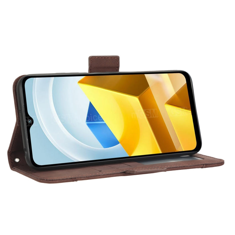 For Xiaomi Poco M5 Skin Feel Calf Texture Card Slots Leather Phone Case