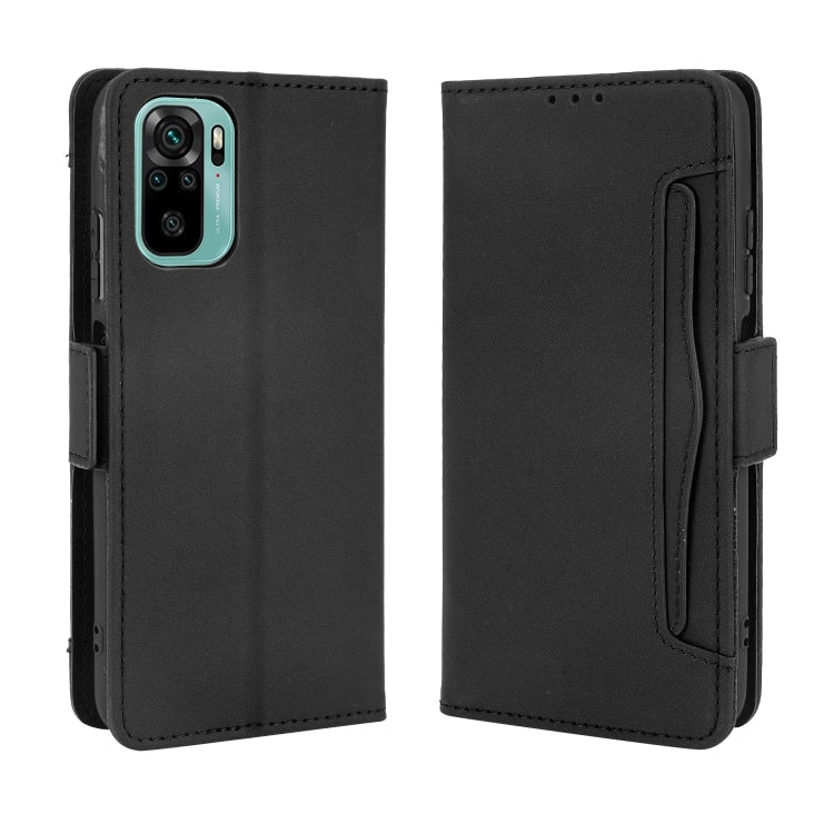 For Xiaomi Poco M5S / Redmi Note 10 4G / 10S Skin Feel Calf Texture Card Slots Leather Phone Case