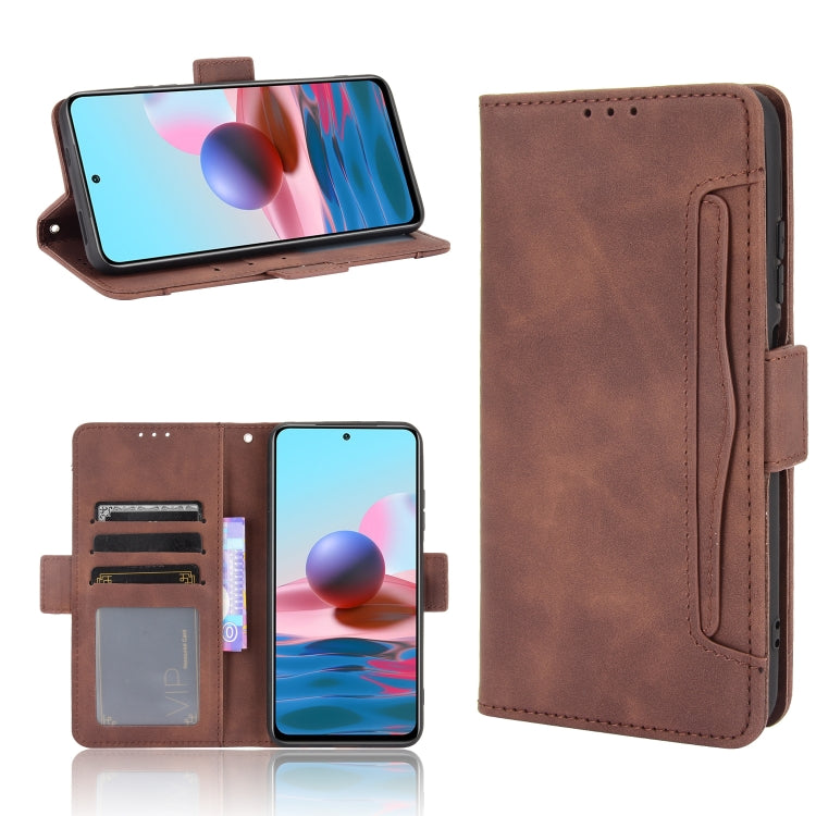 For Xiaomi Poco M5S / Redmi Note 10 4G / 10S Skin Feel Calf Texture Card Slots Leather Phone Case