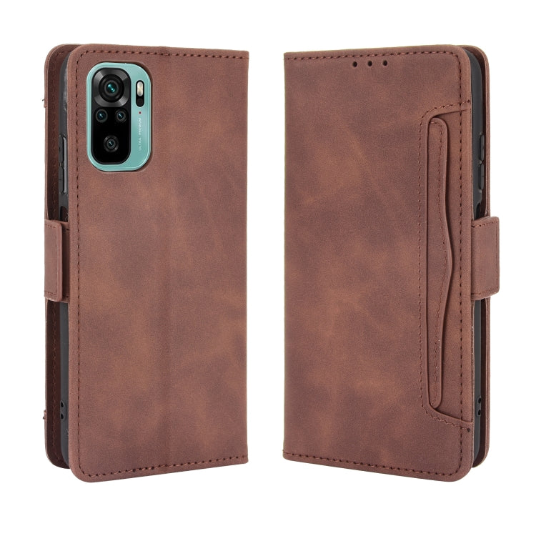 For Xiaomi Poco M5S / Redmi Note 10 4G / 10S Skin Feel Calf Texture Card Slots Leather Phone Case