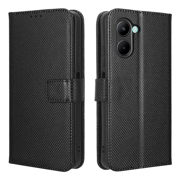For Realme C33 4G Diamond Texture Leather Phone Case