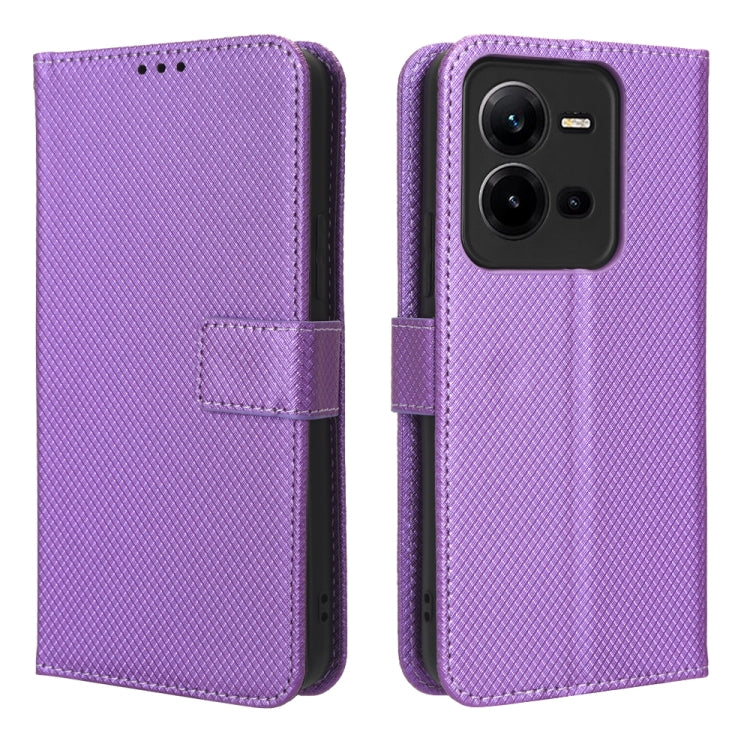 For vivo V25 5G / X80 Lite Diamond Texture Leather Phone Case
