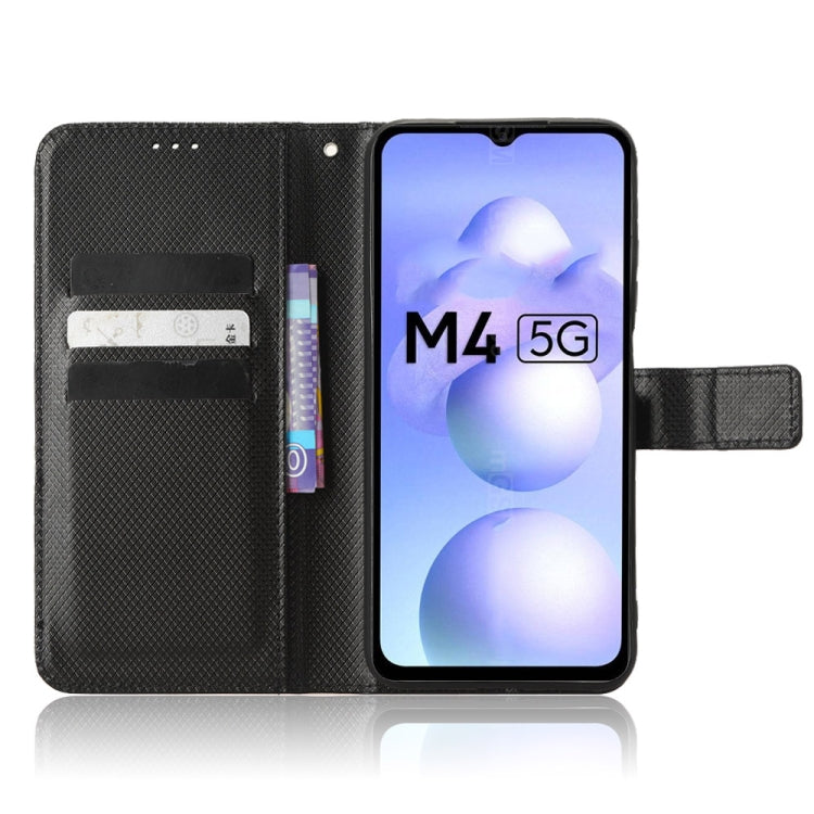 For Xiaomi Poco M4 5G Diamond Texture Leather Phone Case