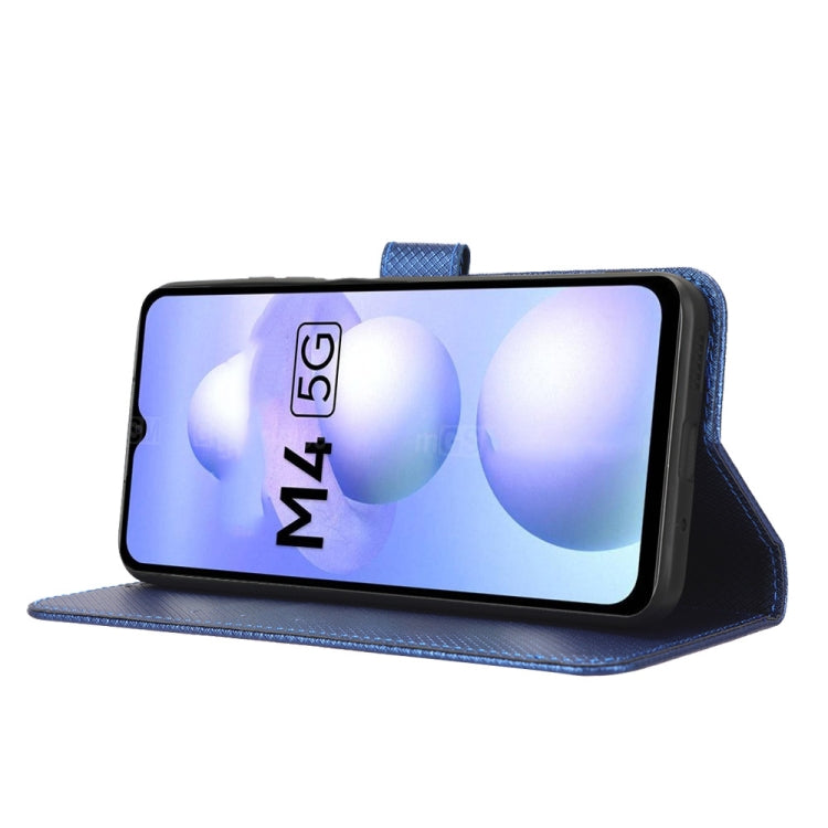 For Xiaomi Poco M4 5G Diamond Texture Leather Phone Case