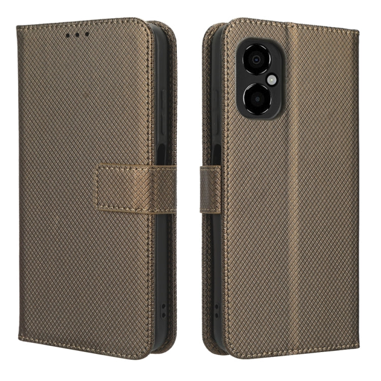 For Xiaomi Poco M4 5G Diamond Texture Leather Phone Case