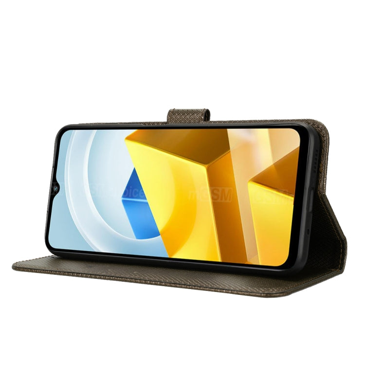 For Xiaomi Poco M5 Diamond Texture Leather Phone Case