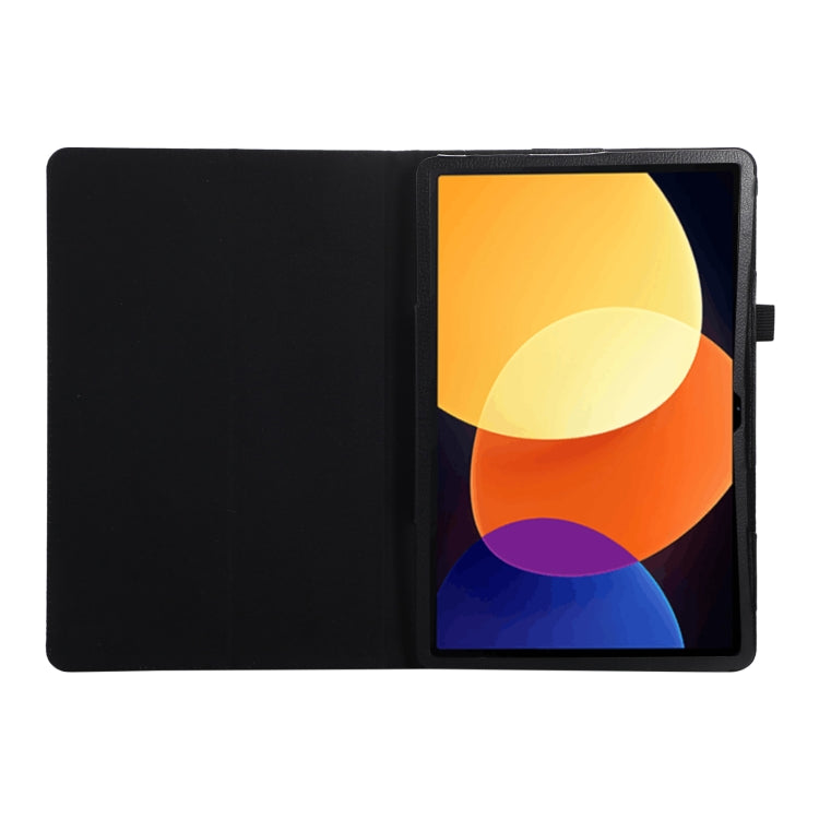 For Xiaomi Pad 5 Pro 12.4 Litchi Texture Leather Tablet Case with Holder