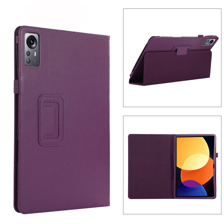 For Xiaomi Pad 5 Pro 12.4 Litchi Texture Leather Tablet Case with Holder