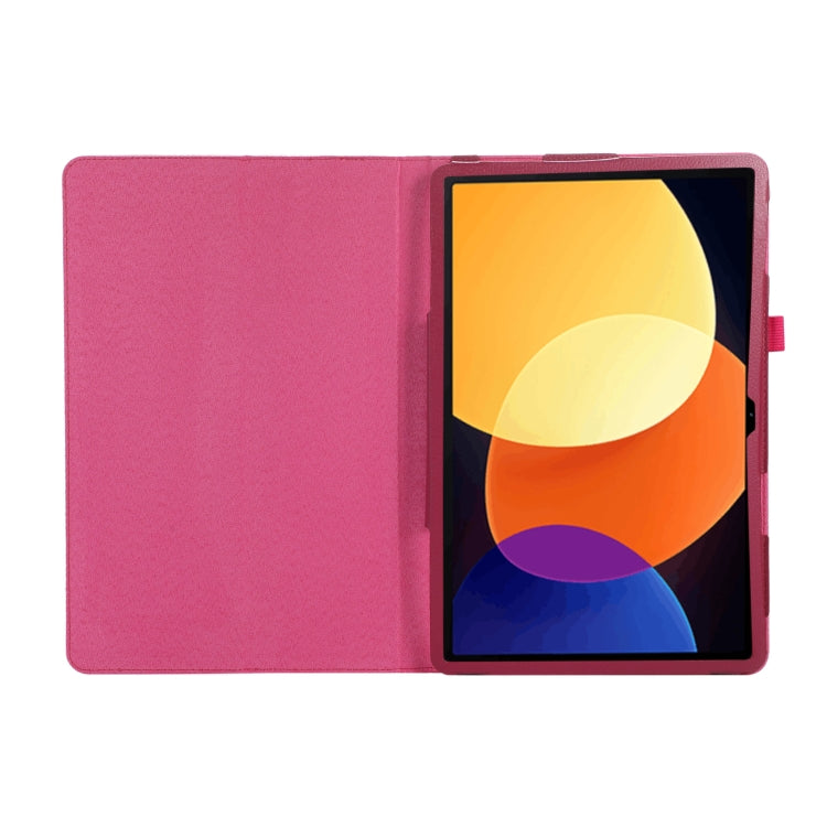 For Xiaomi Pad 5 Pro 12.4 Litchi Texture Leather Tablet Case with Holder