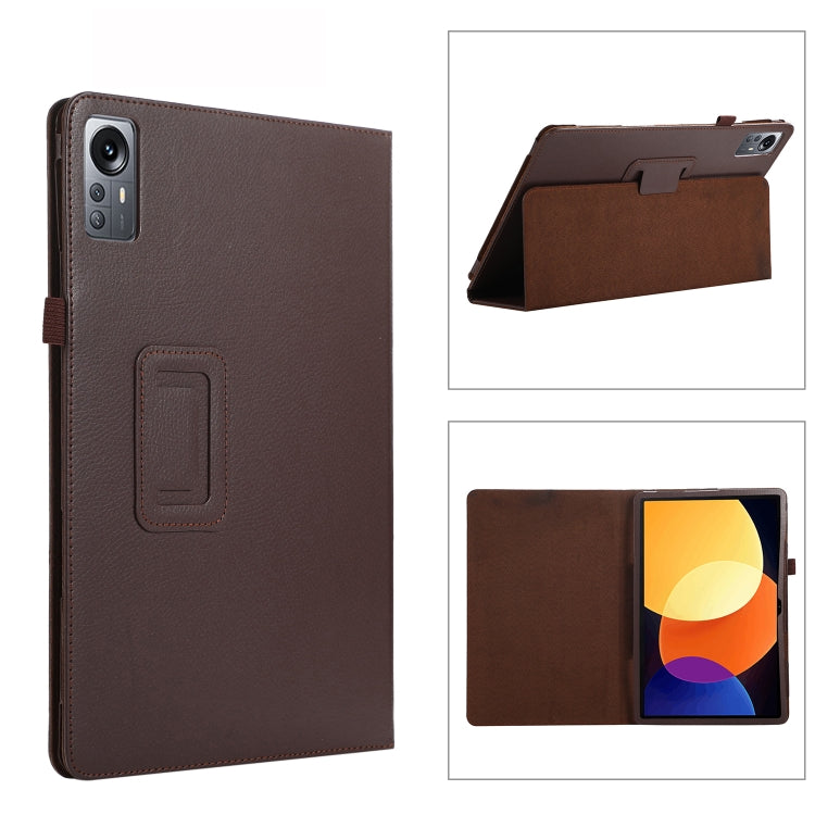 For Xiaomi Pad 5 Pro 12.4 Litchi Texture Leather Tablet Case with Holder