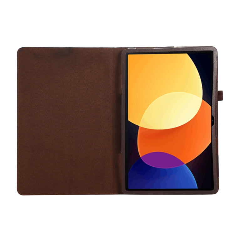 For Xiaomi Pad 5 Pro 12.4 Litchi Texture Leather Tablet Case with Holder