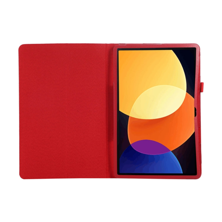 For Xiaomi Pad 5 Pro 12.4 Litchi Texture Leather Tablet Case with Holder