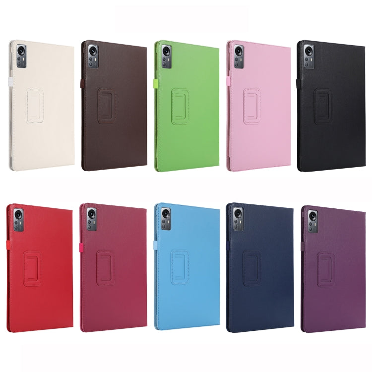 For Xiaomi Pad 5 Pro 12.4 Litchi Texture Leather Tablet Case with Holder