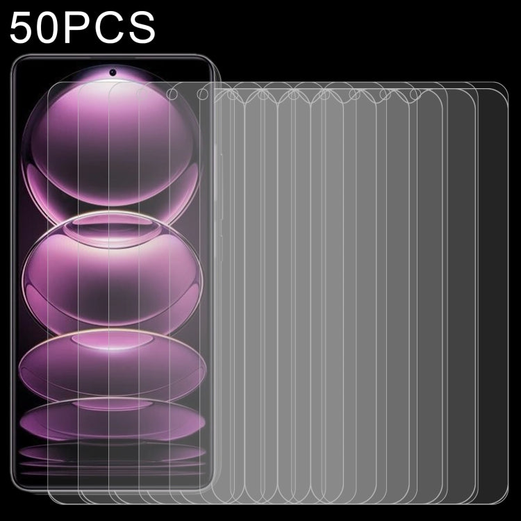 For Xiaomi Redmi Note 12 Pro / 12 Pro+ / 12 Explorer / Note 12 Pro Speed 50pcs 0.26mm 9H 2.5D Tempered Glass Film