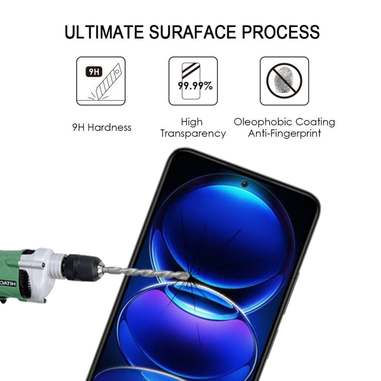For Xiaomi Redmi Note 12 China / Redmi Note 12 Turbo 25pcs Full Glue Full Screen Tempered Glass Film