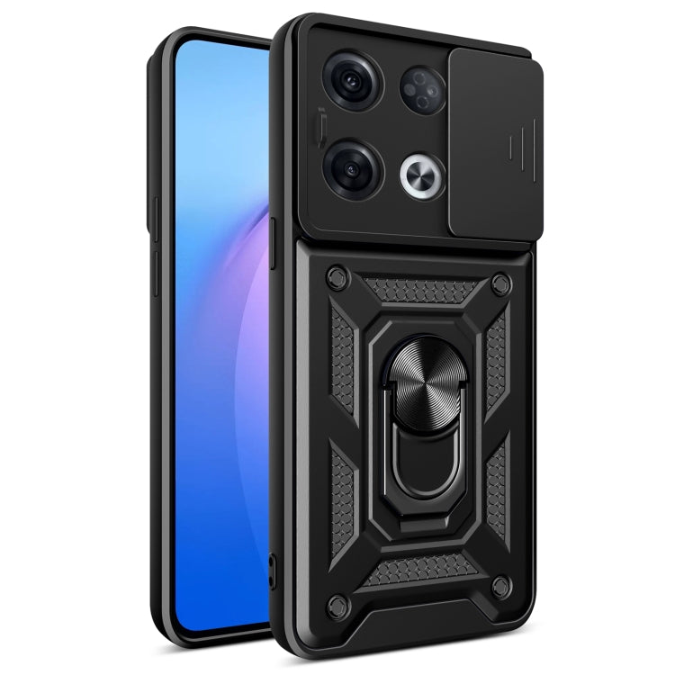 For OPPO Reno8 Pro+ 5G Sliding Camera Cover Design TPU+PC Phone Case