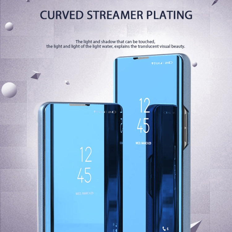 For Xiaomi Redmi A1 Plated Mirror Horizontal Flip Leather Phone Case with Holder