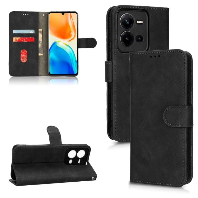 For vivo V25 5G / V25e / X80 Lite Skin Feel Magnetic Flip Leather Phone Case