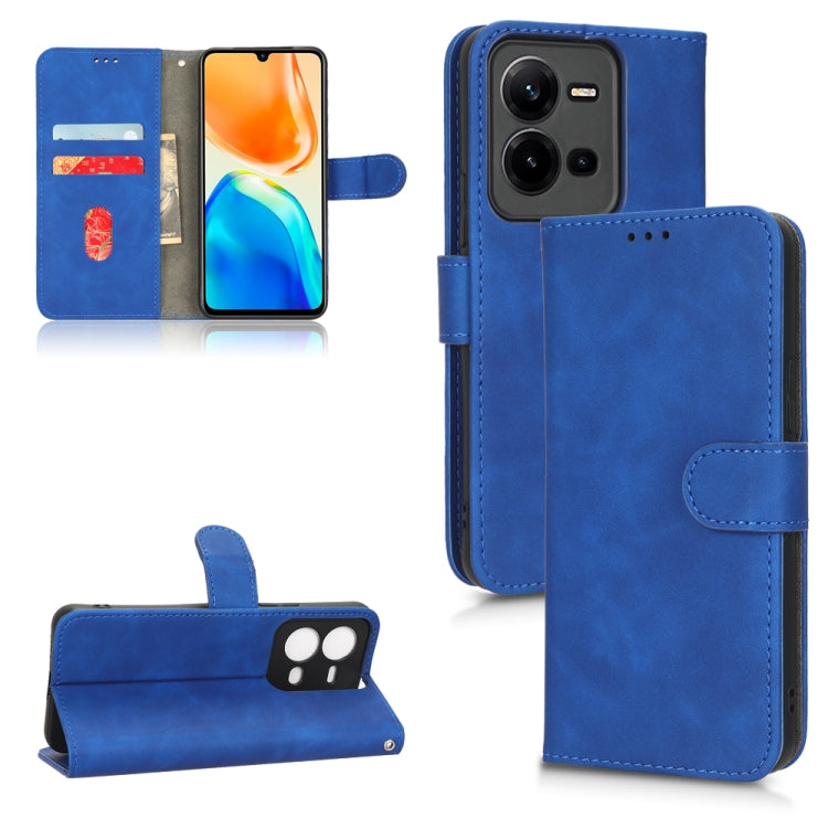 For vivo V25 5G / V25e / X80 Lite Skin Feel Magnetic Flip Leather Phone Case