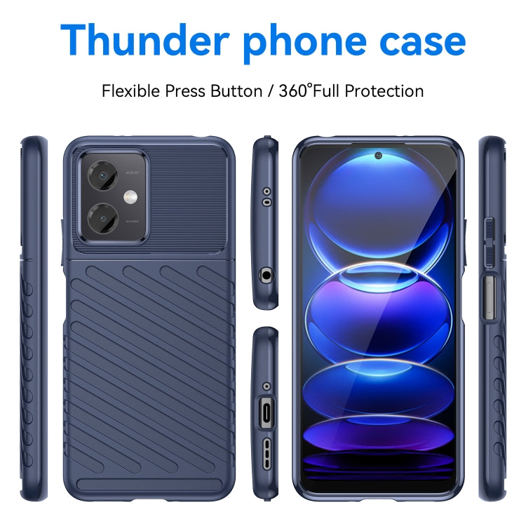 For Xiaomi Redmi Note 12 China Thunderbolt Shockproof TPU Protective Soft Phone Case