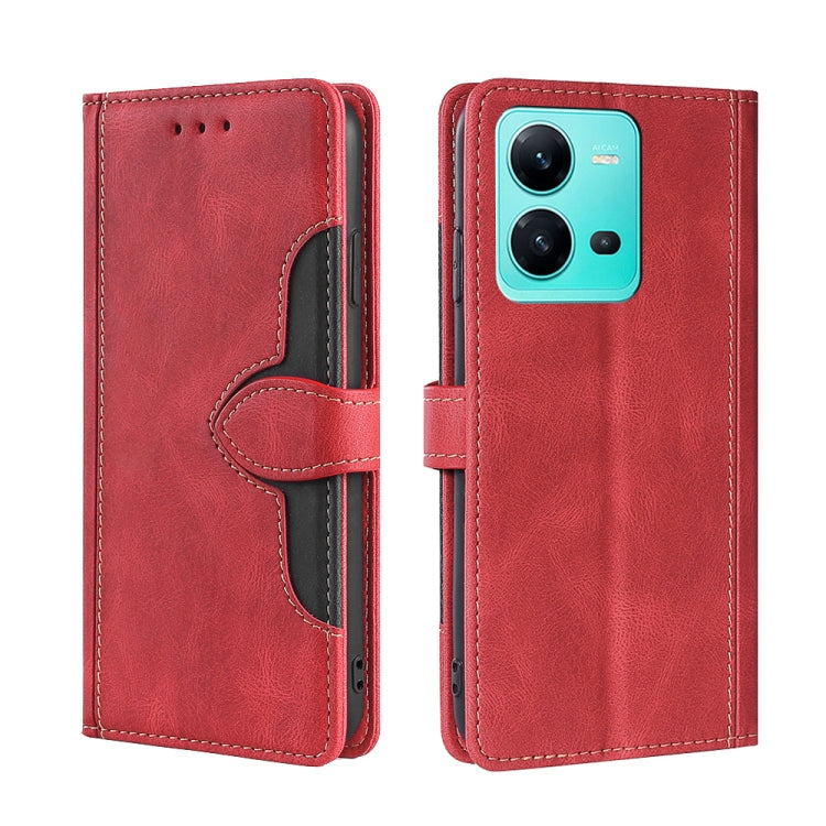 For vivo V25 5G/V25e 5G Skin Feel Magnetic Buckle Leather Phone Case