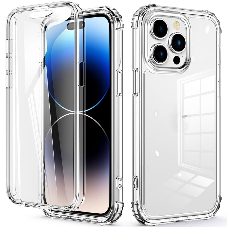 For iPhone 14 Pro 360 Full Body Clear Four Corner Airbags Phone Case(Transparent)