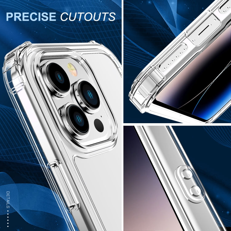 For iPhone 14 Pro 360 Full Body Clear Four Corner Airbags Phone Case(Transparent)