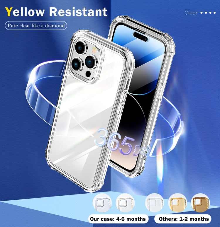 For iPhone 14 Pro 360 Full Body Clear Four Corner Airbags Phone Case(Transparent)