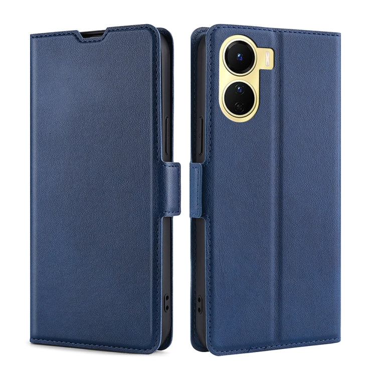 For vivo Y16 4G/Y02s 4G Ultra-thin Voltage Side Buckle Horizontal Flip Leather Phone Case