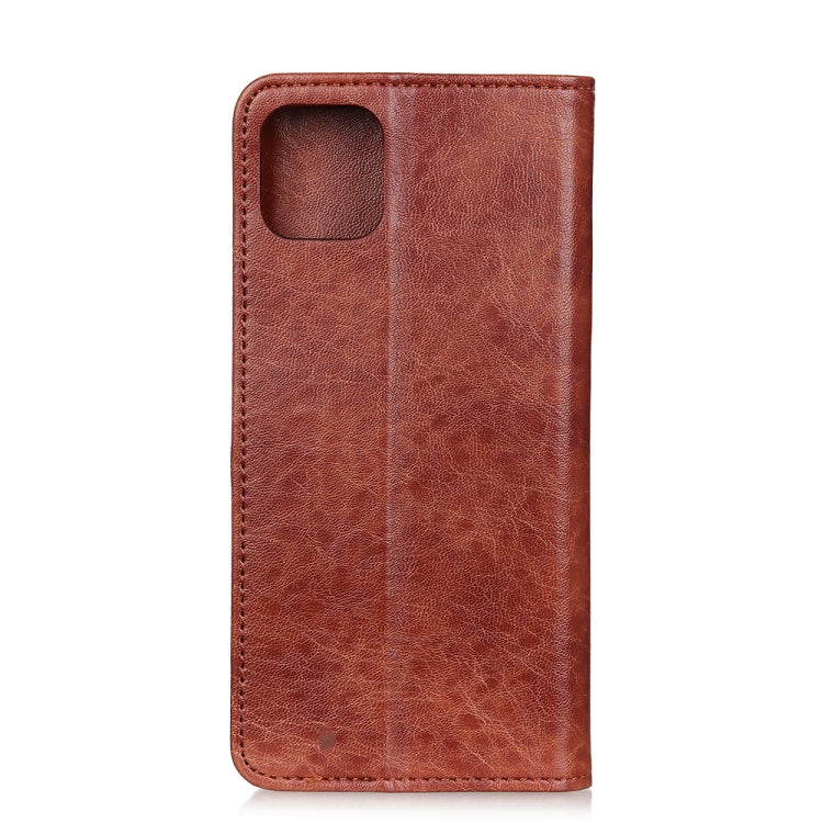 For OPPO A92s Magnetic Crazy Horse Texture Horizontal Flip Leather Case with Holder & Card Slots & Wallet