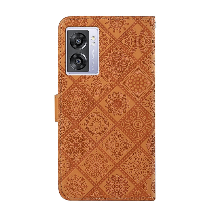 For OPPO A57 2022 Ethnic Style Embossed Pattern Leather Phone Case
