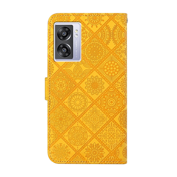 For OPPO A57 2022 Ethnic Style Embossed Pattern Leather Phone Case